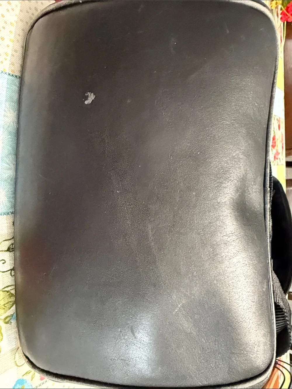 Coach Black Leather Backpack with Gold Buckle